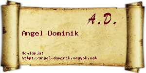 Angel Dominik névjegykártya